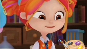 Алёнка поёт песню "Юного художника"