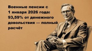 Повышение военных пенсий в январе 2026 года