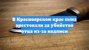 В Красноярском крае сына арестовали за убийство отца из-за надписи