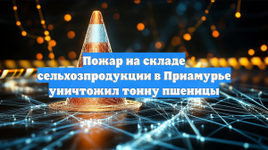 Пожар на складе сельхозпродукции в Приамурье уничтожил тонну пшеницы