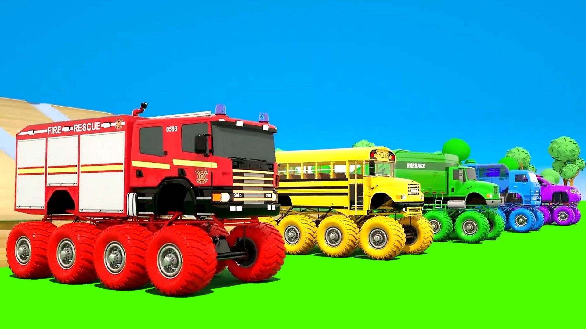 Мультики про машинки для малышей. Песенка про весёлые машинки. Песенка и мультик для детей. смотреть онлайн