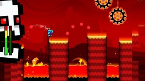 Я прошёл уровень Press Start в Ледяном Геометри Деш!