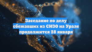 Заседание по делу сбежавших из СИЗО на Урале продолжится 28 января