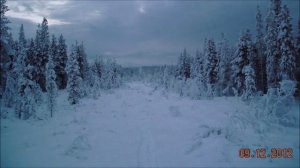 Полярная ночь. Мончегорск. Кольский полуостров. Архив.