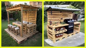 Мебель из строительных поддонов для дачи: функциональность и экологичность ♻️