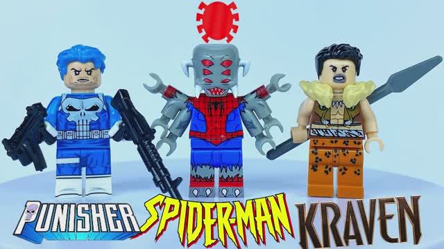Неоригинальные ЛЕГО Минифигурки Карателя, Человека-Паука и Крейвена из Мультсериала Человек-Паук 94 смотреть онлайн