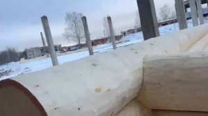 Сруб для дачного домика, размер 6.20 на 8.15 метров