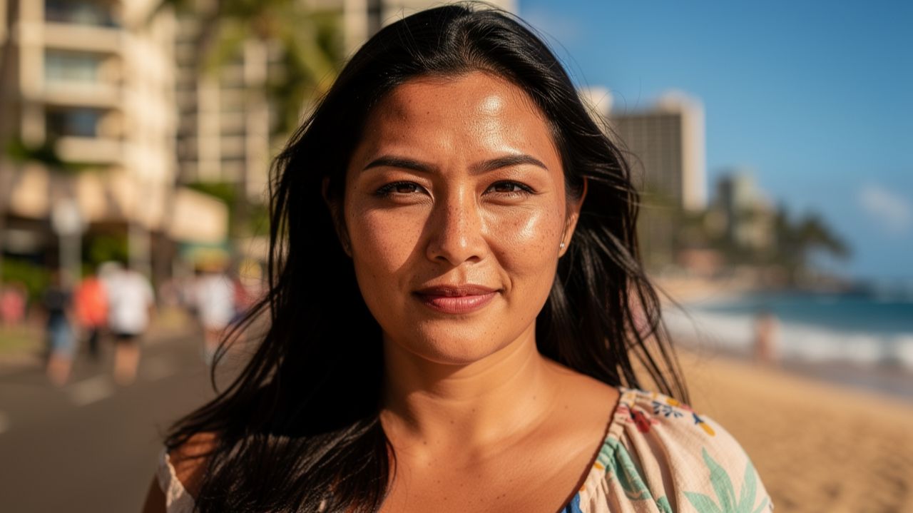 Люди Гавайев прогулка по улицам и пляжам Вайкики 🌴👣 смотреть онлайн