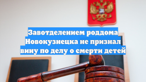 Врач новокузнецкого роддома не признал вину в гибели младенцев