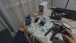 Электрика привода ворот, проба на столе.