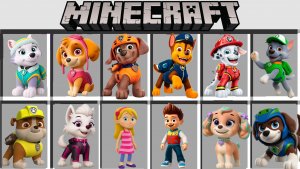 😳КАК ПОЛУЧИТЬ ВСЕХ ЩЕНКОВ ЩЕНЯЧИЙ ПАТРУЛЬ В МАЙНКРАФТ  PAW PATROL МУЛЬТИК