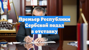 Премьер Республики Сербской подал в отставку