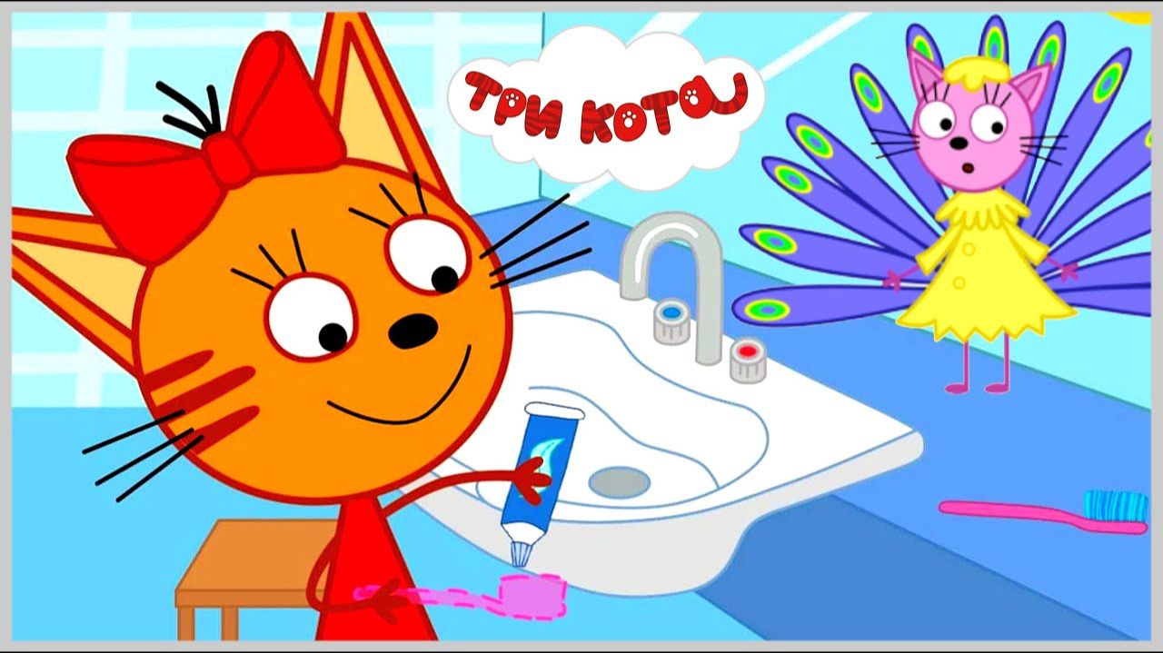 Три Кота - Зимние Игры с Коржиком Карамелькой и Компотом - Игровой Мультик Три кота смотреть онлайн