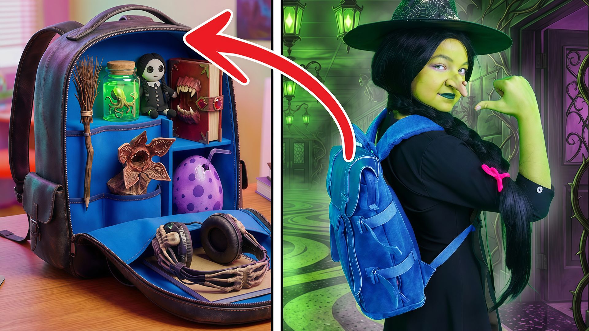 ЧТО ВНУТРИ? 🔮 Распаковка Рюкзака ЗЛОЙ ВЕДЬМЫ ОЗ! смотреть онлайн