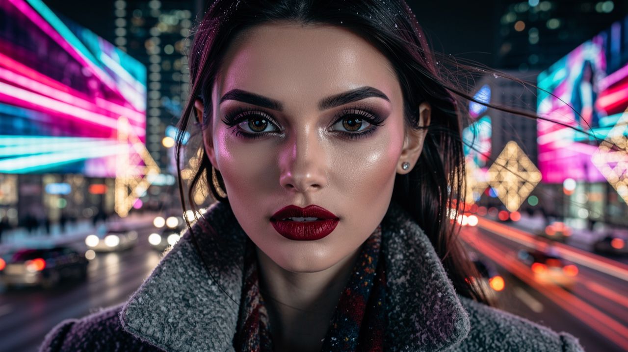 Новый Арбат в огнях новогодняя Москва и ночная магия города 🌃❄️ смотреть онлайн