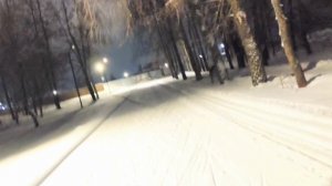 Ночная лыжная гонка.