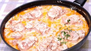 Рецепт БОМБА! Супер НЕЖНАЯ И СОЧНАЯ Курица В СМЕТАННОМ Соусе на сковороде.