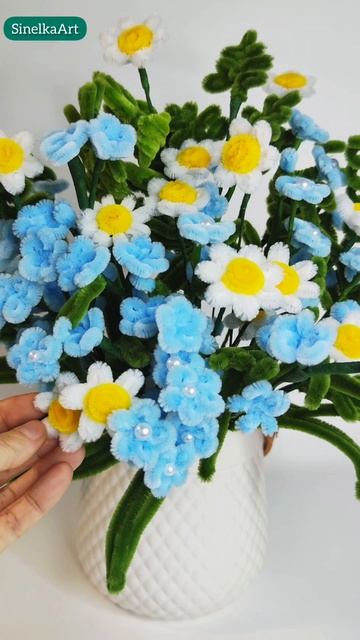 Цветы из синельной проволоки | Букет ручной работы | Простая идея своими руками смотреть онлайн
