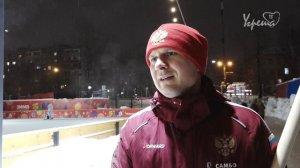 Дзержинские спортсмены убрали снег на стадионе «Орбита»