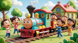 🚂ПЕСЕНКА ПРО ПАРОВОЗИК: Чух‑чух‑чух! Весёлая детская песенка про поезд! Мультики про машинки