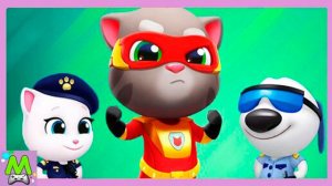 Говорящий Том Погоня Героев vs Говорящий Том Всплеск Силы.Охотники за Енотами на Весь Экран