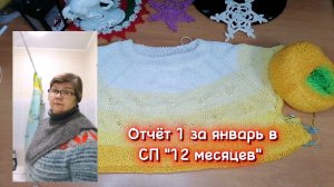 Отчёт 1 в СП "12 месяцев" за январь. Вяжу футболку и шаль спицами.