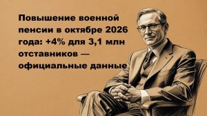 Повышение военной пенсии в октябре 2026 года