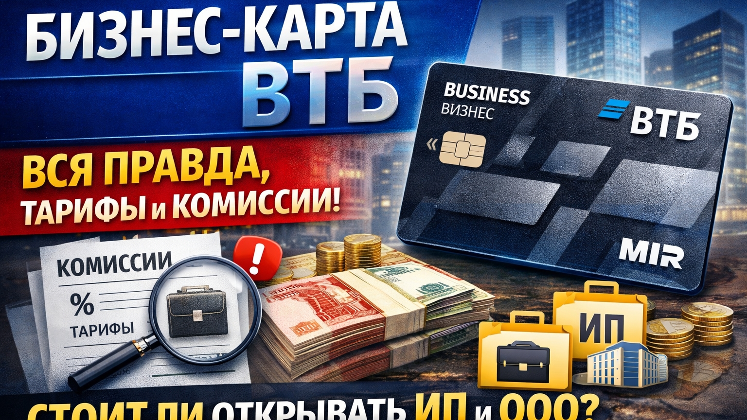 БИЗНЕС-КАРТА ВТБ 💼 Вся правда, тарифы и комиссии | Стоит ли открывать ИП и ООО? смотреть онлайн