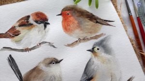 Как рисовать птиц акварелью? Урок акварельной живописи