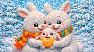 Оранжевый секрет 🍊🐰 | Новогодняя детская песня про зайку и мандарины