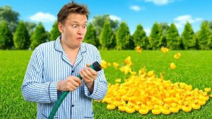 "Инновационный полив 🦆💦"