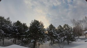 Зимний рассвет time lapse