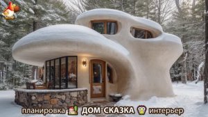 Сказочный дом мечты зимой – 3D идея для вдохновения с планировкой и интерьером 🏡🏚️🏠 вариант (17)