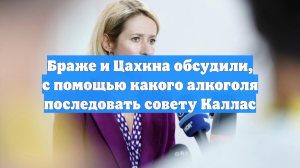 Главы МИД Эстонии и Латвии Цахкна и Браже поддержали Каллас в идее начать пить