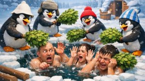 Пингвинья баня: крики входят в стоимость!