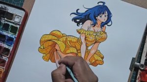 Dynamic pose drawing _ Cute anime girl pose drawing _Tutorial