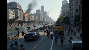 Огромные монстры в городе. Зачистка от ящеров. Фильм АI