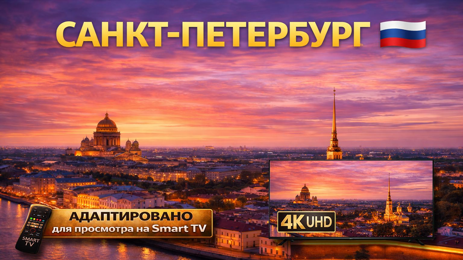 Санкт-Петербург - культурная столица России. (Video 4K) смотреть онлайн