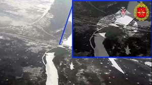 💥 Воздушно-космические силы России уничтожили переправу через реку Оскол в районе населенного пу...