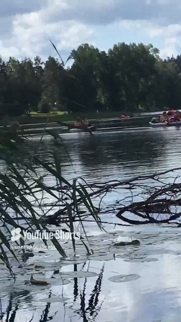 Ленобласть.28.07.2024. Сбор группы байдарочников после прохождения малого порога Вуоксы у Хвойного