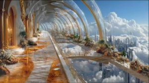 Экофутуристические города в стиле соларпанк-утопии в гиперреалистичной компьютерной графике