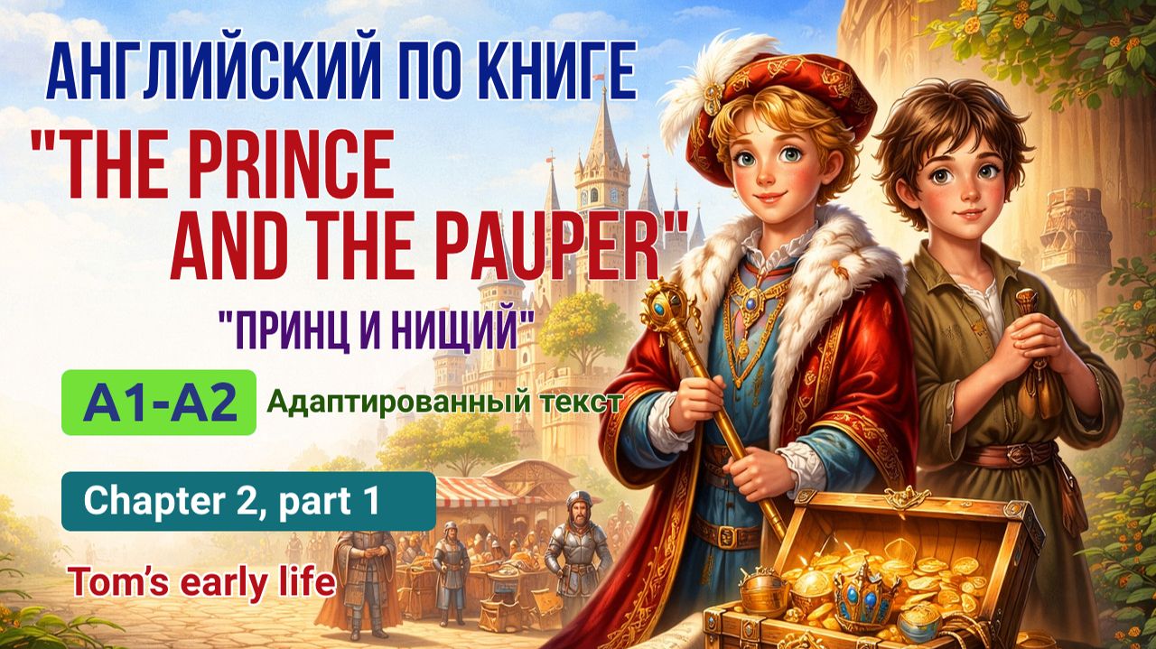 "Принц и нищий" на английском | Глава 2/1: Тяжёлое детство Тома Кенти в трущобах Лондона. | A1-A2