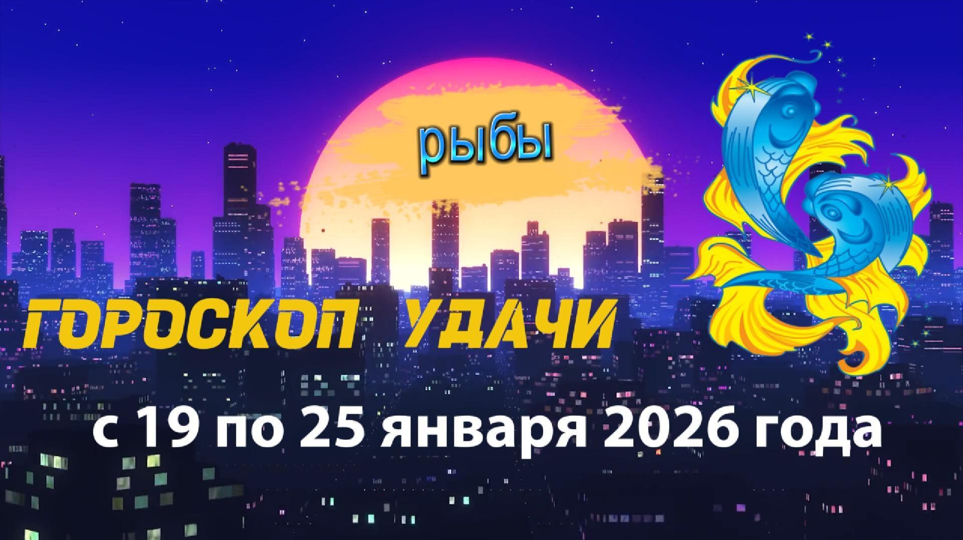 Гороскоп удачи с 19 по 25 января 2026 года. Рыбы смотреть онлайн