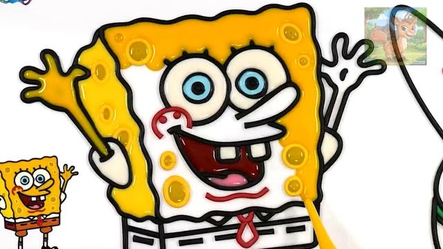 Губка Боб Рисует и раскрашивает анимированных персонажей из желе-Coloring Characters смотреть онлайн