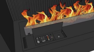 Биокамин в портале из стали