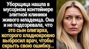 ИСТОРИИ ИЗ ЖИЗНИ/Уборщица нашла в мусорном контейнере элитной клиники живого младенца. Она и не подо