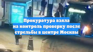 Прокуратура взяла на контроль проверку после стрельбы в центре Москвы