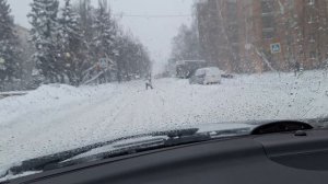 #203 SAAB 9-3: катаюсь по делам в сильный снегопад