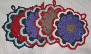 Вязание крючком. Прихватка  / Салфетка  / Подставка под горячее