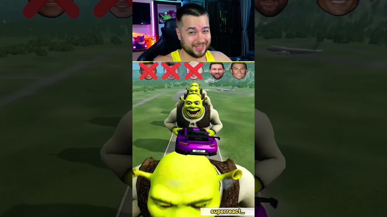 МАШИНЫ CR7 vs Месси vs Мбаппе… vs ГИГАНТСКИЙ ШРЕК   #shorts #марти смотреть онлайн